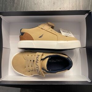 Nautica Kids Beige and Brown Sneakers